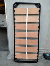  Rete a Doghe Letto Singolo, usata. Misure 80x190cm, piedi h. 30cm