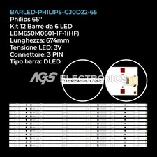 KIT 12 BARRE STRIP 6 LED TV