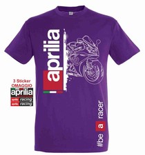 T-shirt  APRILIA Racing MotoGP #be a racer + 3 adesivi omaggio
