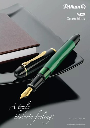 Pelikan m120 green black - pelikan, green/black