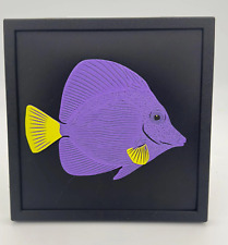 Pesce marino - arte da parete stampata in 3D Purple Tang - non LPS, SPS o corallo morbido
