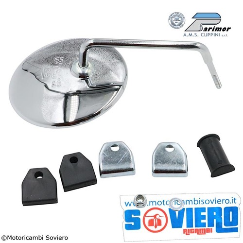 Specchio cromato attacco scudo - specchio,