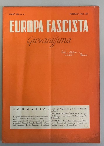 Rarissima rivista fascismo - rarissima,