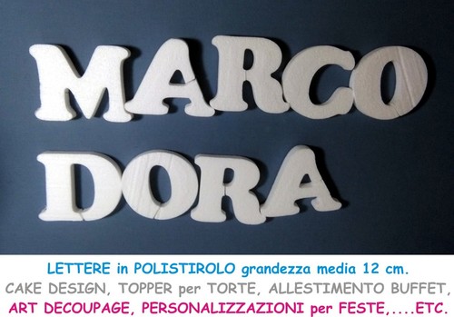 Lettere numeri polistirolo - in,
