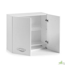 KIT CUCINA PENSILE SCOLAPIATTI 2 ANTE SPORTELLI COLA PIATTI 80X30X72H cm BIANCO