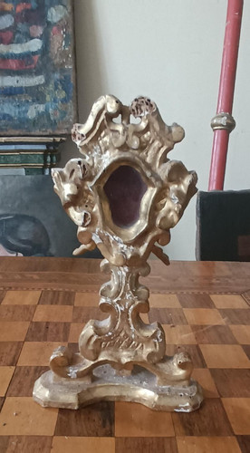 Reliquiario legno dorato - reliquiario,