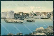 Croazia Croatia Ragusa Dubrovnik Porto con Barche cartolina RT6443