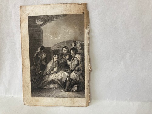 Antica stampa sacra nascita - nascita, di