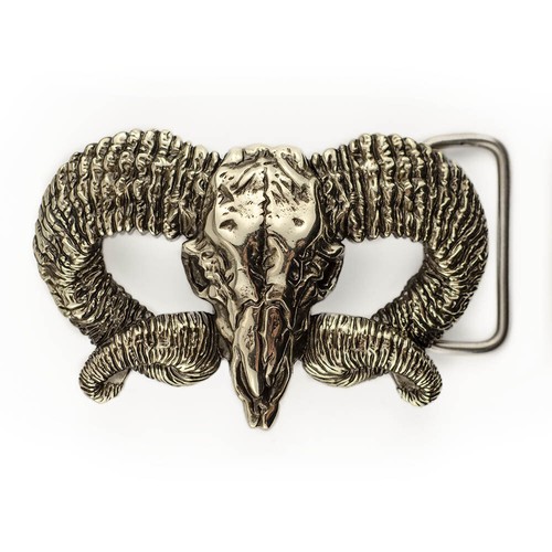 Ram skull fibbia - skull,