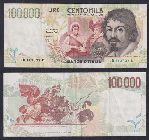 Banconota italia 100000 - italia,