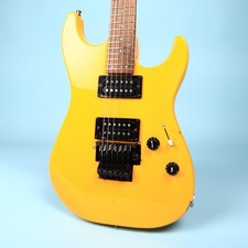 2002 Squier by Fender Showmaster HH Graffiti Yellow SLE Reverse Chitarra elettrica