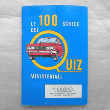 LE 100 SCHEDE DEI QUIZ MINISTERIALI - patente di guida - 1983