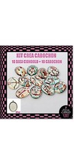 KIT 20 PZ CREA CIONDOLI CABOCHON SEGNI ZODIACALI ARGENTATI 25x18 mm HOBBY bijoux