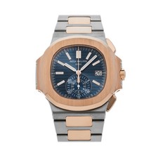 Orologio Patek Philippe Nautilus Chrono Data Acciaio Oro Rosa Automatico 40mm 5980/1AR-001