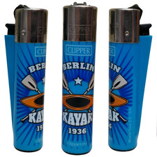 ACCENDINO CLIPPER DA COLLEZIONE WORLD TOUR 2 3/4 BERLINO KAYAK 1936 RICARICABILE