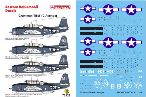 Decalcomanie techmod tbf - decalcomanie, 1/72