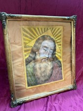 Tempera antica carta Gesù