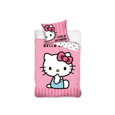 Set copripiumino e federa europea Hello Kitty nastro singolo bambini