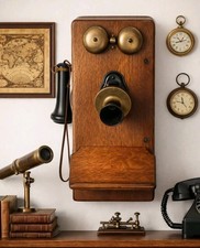 Antico telefono da parete