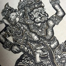 Quadro ,stile Asiatico , figure buddiste orientali   Prosperità Vitalità Fortuna