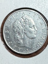 1958 Italy 50 Lire, stainless