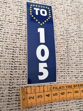 Adesivo sticker vintage anni 80 casco moto auto stereo RADIO 105 targhesivo TO