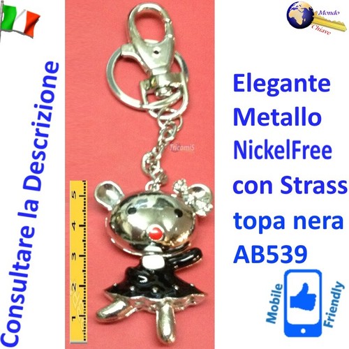 Portachiavi regalo topa nera - regalo,