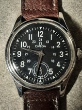 OMEGA MANUALE ANNI 40. Cal. 30T2. QUADRANTE NERO 24 ORE. TIPOLOGIA MILITARE