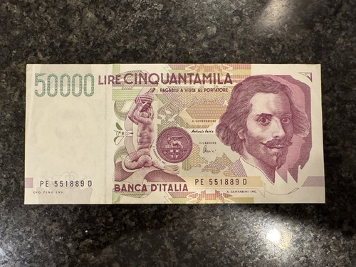 000 lire banknote from - 50,000,