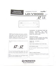 Pioneer LD-V8000 Lettore