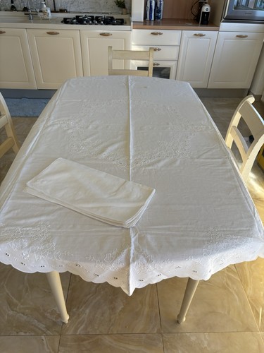 Oval cotton tablecloth - , with