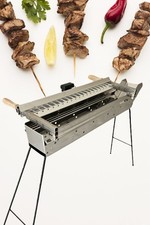 Barbecue Arrosticini Acciaio Inox Girevole  ROTAZIONE AUTOMATICA 20 Arrosticini 
