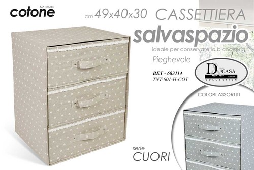 Cassettiera salvaspazio - cassettiera,