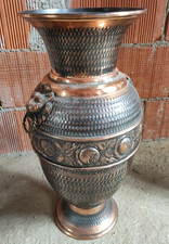 Portaombrelli Vintage In Rame Cesellato Martellato