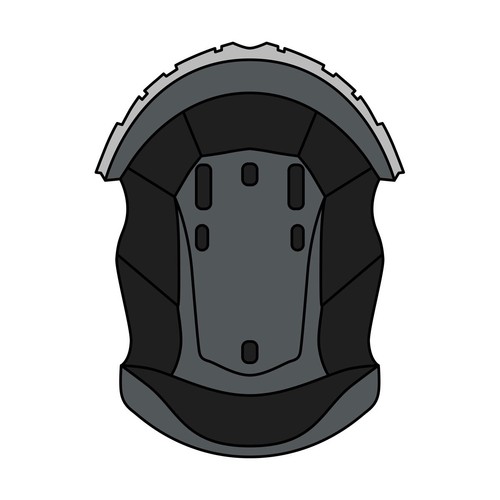 Cuffia grigio interno casco - cuffia,