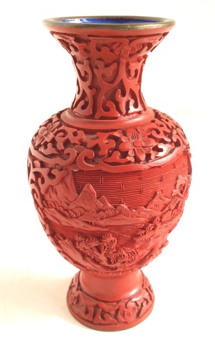 Vaso cinese vintage lacca