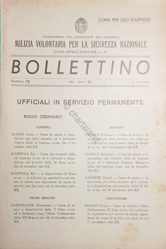 Mvsn comando generale - mvsn,