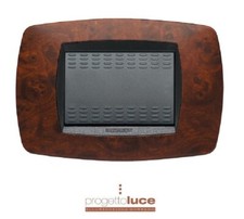 MODO PLACCA 3 POSTI RADICA DI NOCE  MASTER cod. 39TC433 