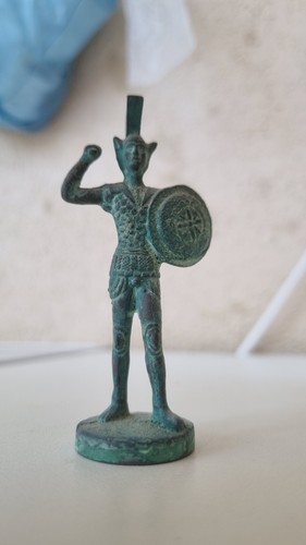 Statuina bronzo guerriero - statuina, in