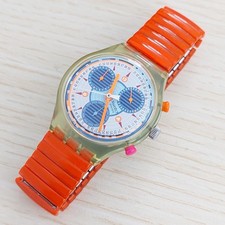 🇨🇭 Orologio Swatch INSPYRAL, Cronografo, SCG102 Chrono con Cinturino Flex Large. Nuovo + scatola originale