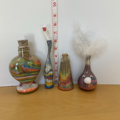 Bottiglie vintage sand art - vintage,