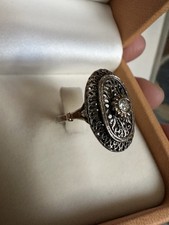 antique white and gold silver