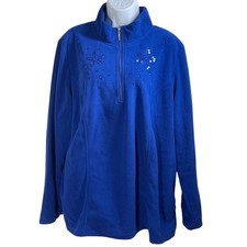 Pullover pile blu royal 1/4