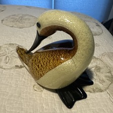 Figura uccellino anatra vetro artistico Murano di Oscar Zanetti vintage macchie buone condizioni