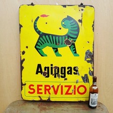 insegna smaltata AGIPGAS