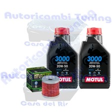 Kit Tagliando Olio Motul 3000 20W50 + Filtro Per Hyosung GT250 R Comet 2009>2015