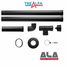 Tubi stufa a pellet alta qual mm 80 cm 25 50 100 curva 45° 90° T rosone condensa