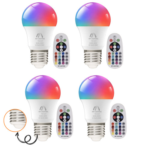 Lampadine led rgb e27 - led, 7w