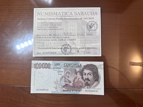 Banconota lire 100000 - banconota,