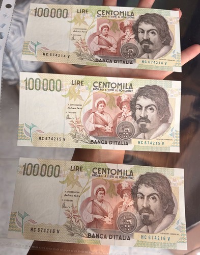 100000 lire 1995 - 1995, caravaggio
